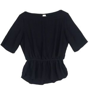 Aritzia Wilfred Peplum Short Sleeve Blouse Small